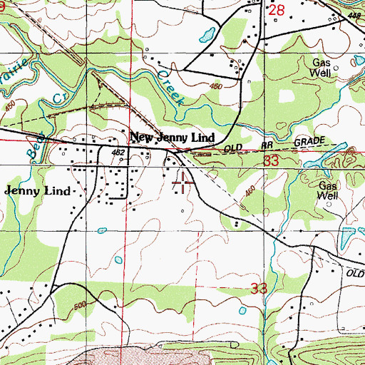 Topographic Map of Township of Rogers, AR