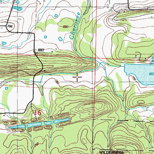 Topographic Map of Township of Sugarloaf, AR