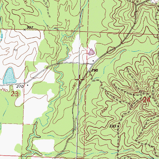 Topographic Map of Ezekiel Loftin Cemetery, MS