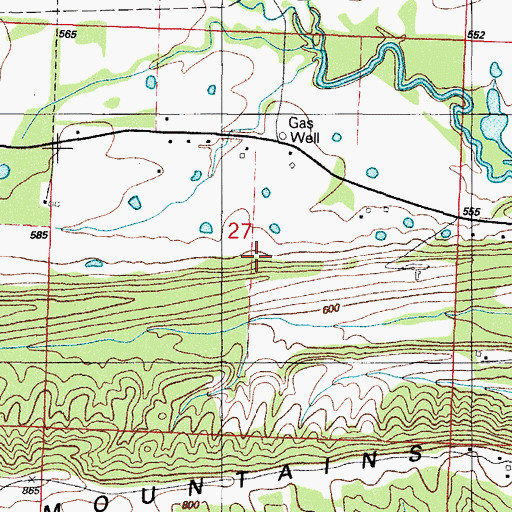Topographic Map of Township of Washburn, AR