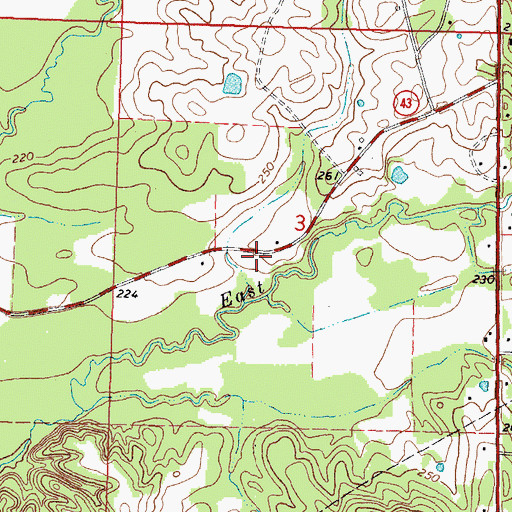 Topographic Map of Williamson Cemetery, MS