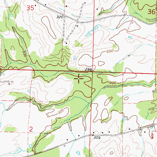 Topographic Map of Hathorn Cemetery, MS