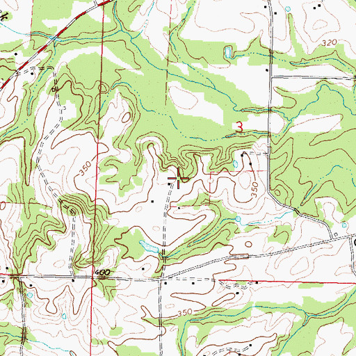 Topographic Map of Harper Cemetery, MS