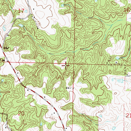 Topographic Map of Graves Cemetery, MS