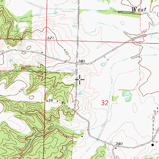 Topographic Map of Barwick Cemetery, MS