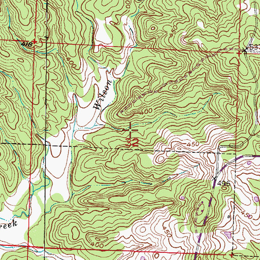 Topographic Map of Township of Ben Lomond, AR