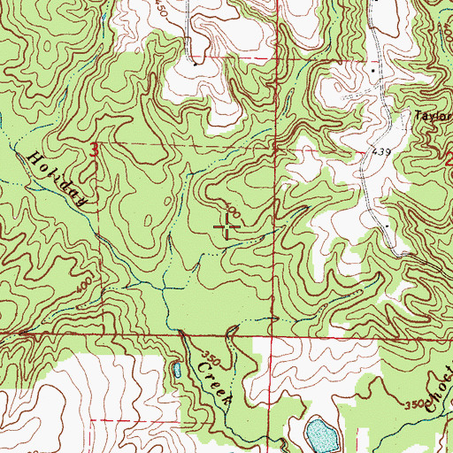 Topographic Map of Robbins Cemetery, MS