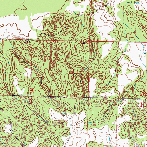 Topographic Map of Nichols Cemetery, MS