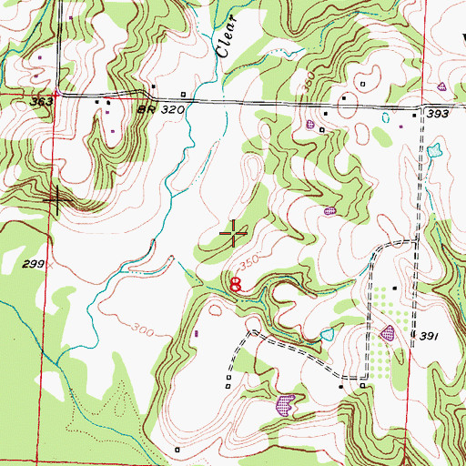 Topographic Map of Township of Clear Creek, AR