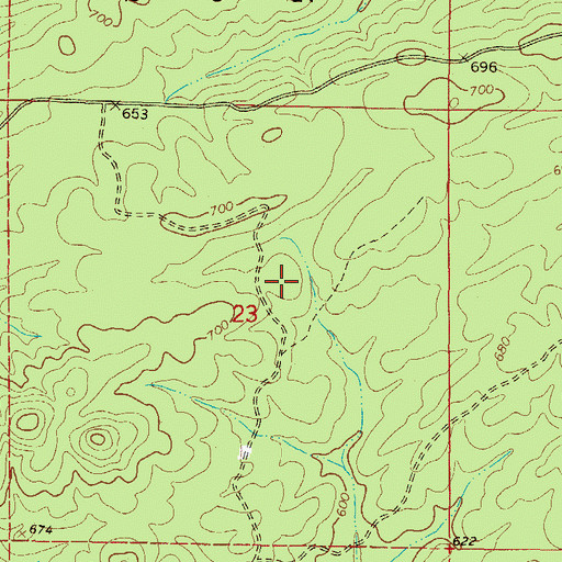 Topographic Map of Township of Jefferson, AR