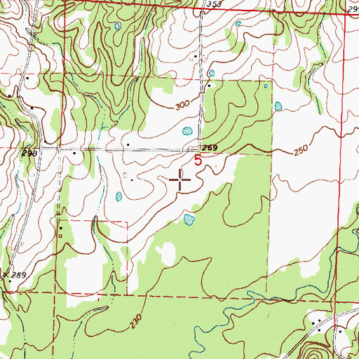 Topographic Map of Taylor Cemetery, MS