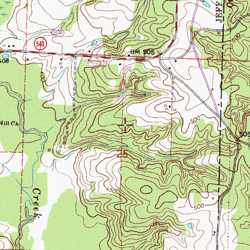 Topographic Map of McInnis Cemetery, MS
