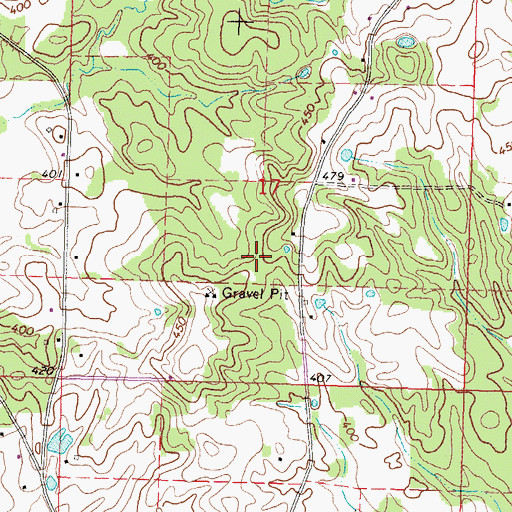 Topographic Map of White Cemetery, MS
