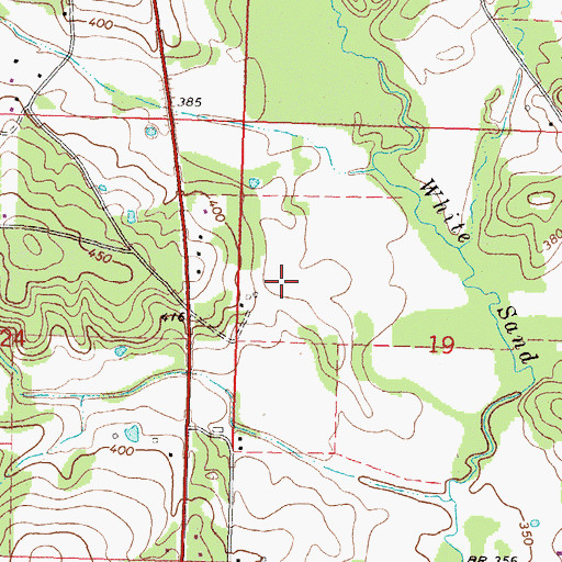 Topographic Map of Newton Cemetery, MS
