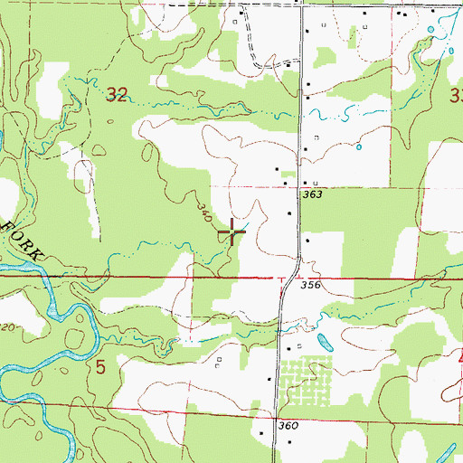 Topographic Map of Township of Monroe, AR