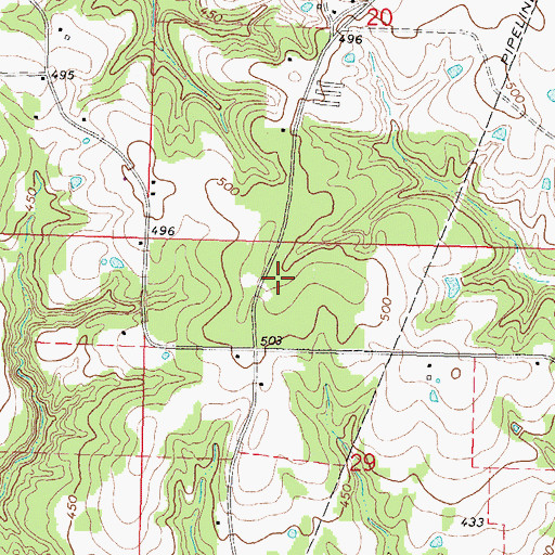 Topographic Map of Smith Cemetery, MS