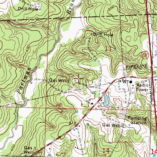 Topographic Map of Berry Cemetery, MS