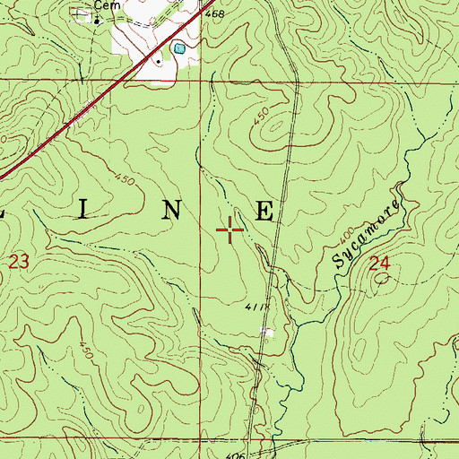 Topographic Map of Township of Red Colony, AR