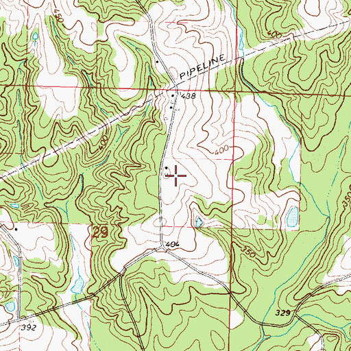 Topographic Map of Magee-Sullivan Cemetery, MS