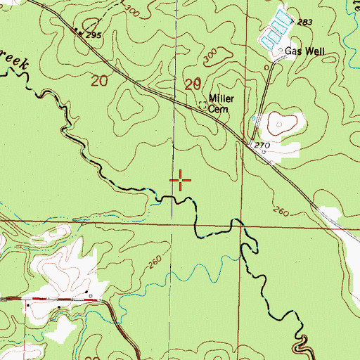 Topographic Map of Coulter Cemetery, MS