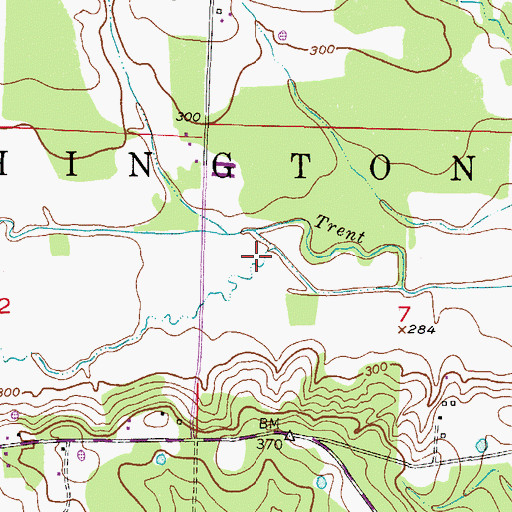 Topographic Map of Township of Washington, AR
