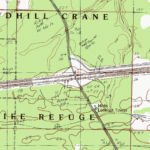 Topographic Map of Interchange 61, MS