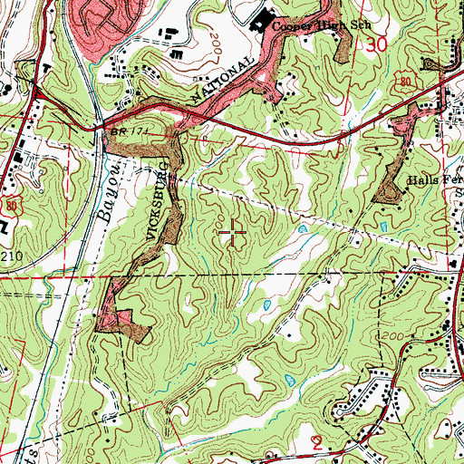 Topographic Map of Interchange 1B, MS