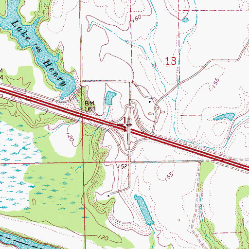 Topographic Map of Interchange 15, MS