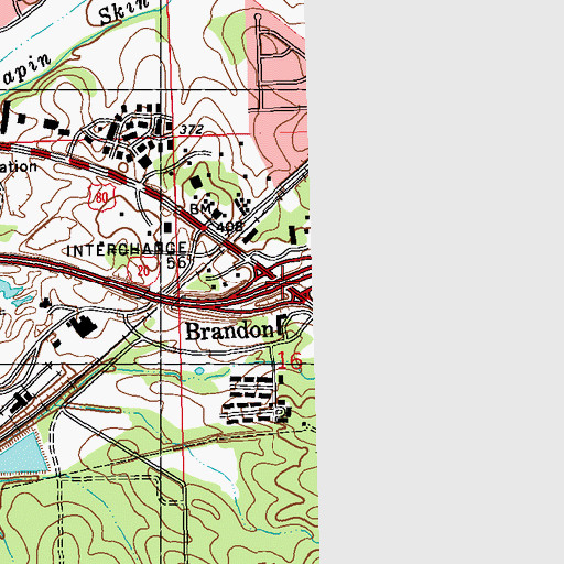 Topographic Map of Interchange 56, MS