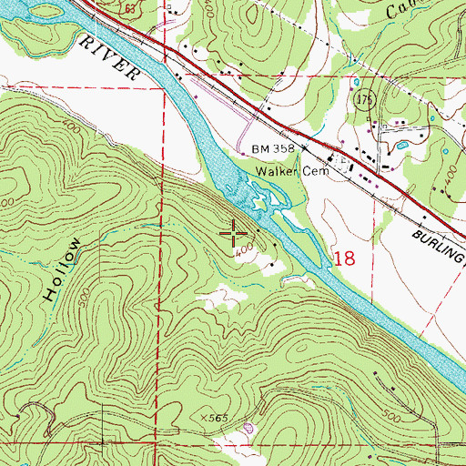 Topographic Map of Township of Hardy, AR