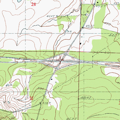 Topographic Map of Interchange 96, MS