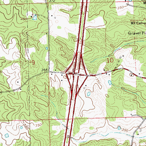 Topographic Map of Interchange 4, MS