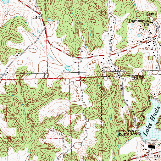 Topographic Map of Interchange 61, MS