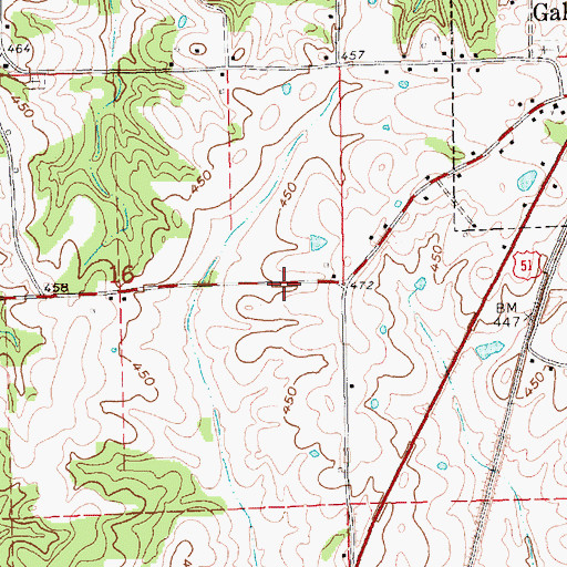 Topographic Map of Interchange 65, MS