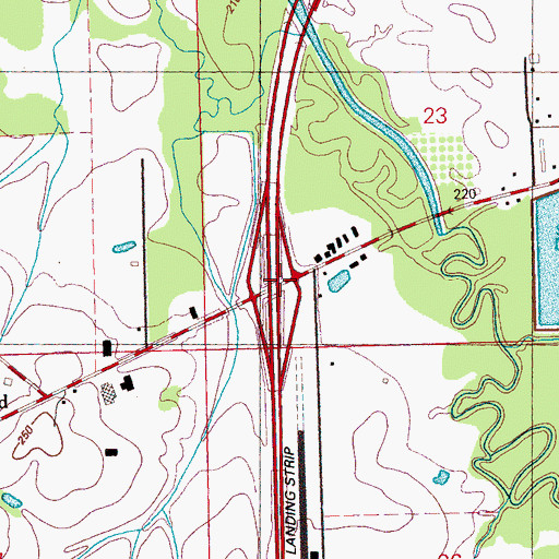 Topographic Map of Interchange 119, MS