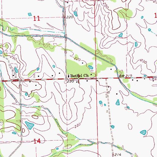 Topographic Map of Interchange 133, MS