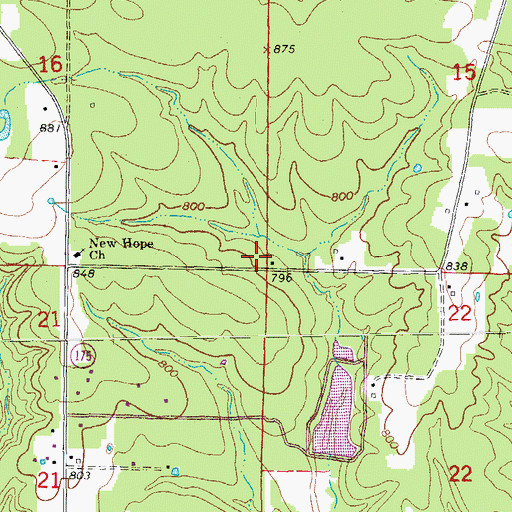 Topographic Map of Township of Lower North, AR