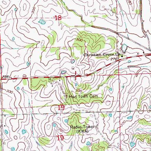 Topographic Map of Interchange 139, MS