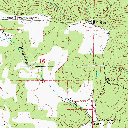 Topographic Map of Township of Morgan, AR