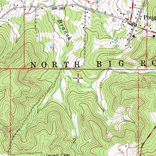 Topographic Map of Township of North Big Rock, AR