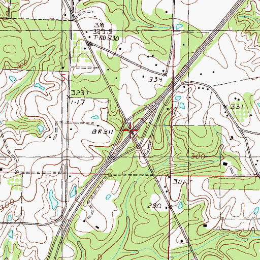 Topographic Map of Interchange 27, MS