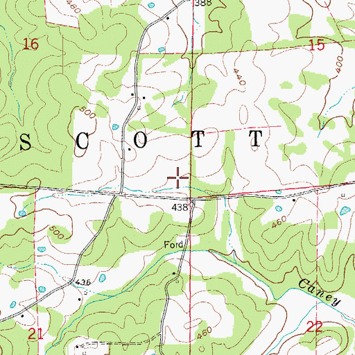 Topographic Map of Township of Scott, AR