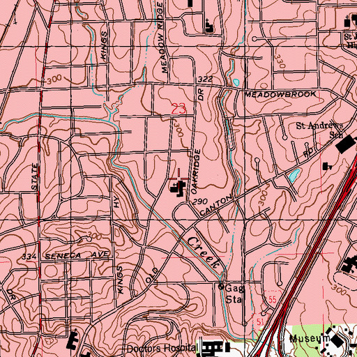 Topographic Map of Saint James Episcopal Church, MS