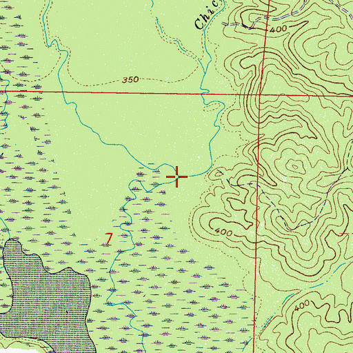 Topographic Map of Chickasawhay Creek, MS