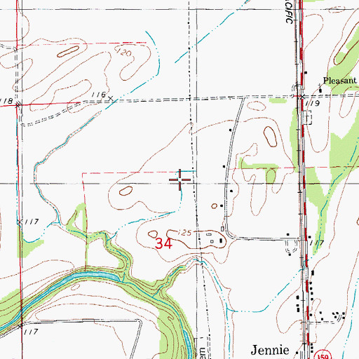 Topographic Map of Chicot County, AR