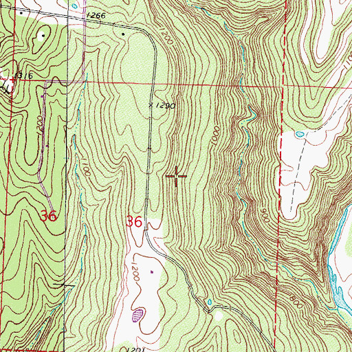 Topographic Map of Crawford County, AR
