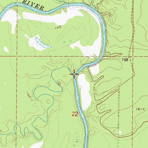 Topographic Map of Shuqualak Creek, MS