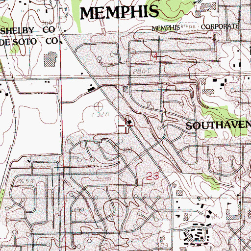 Topographic Map of Springfield Missionary Baptist Church, MS