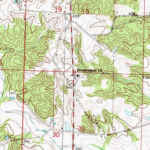 Topographic Map of Sweetwater Church, MS