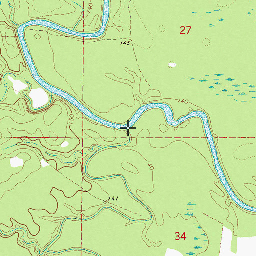 Topographic Map of Wahalak Creek, MS